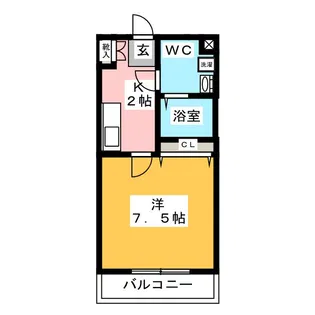 カーサ針ヶ谷【1階】の間取り