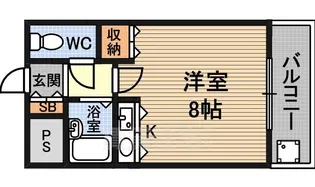 キューブ豊里【4階】の間取り