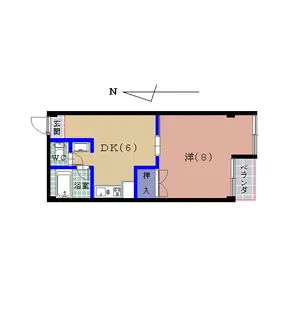 ジュネスイン医大前【1階】の間取り