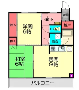 花咲第一マンション【2階】の間取り