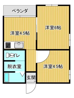 コーポひらお【2階】の間取り