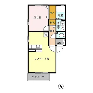 フォレスト・コートB【2階】の間取り