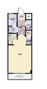 ルナハイツV102号室【1階】の間取り