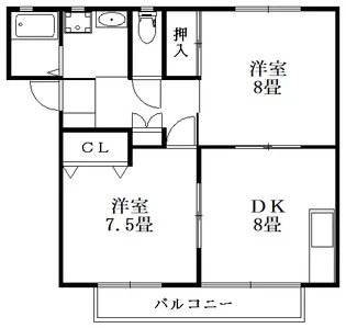 ライトハイツ【1階】の間取り