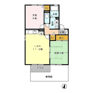 ラルジュ・NIII 102号室【2階】の間取り