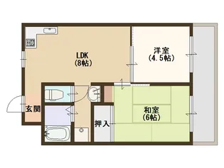 大阪府大阪市住之江区西加賀屋2【マンション】の間取り