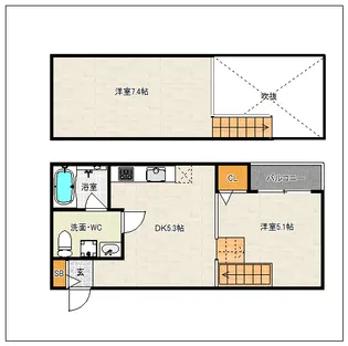 Dream Stage香椎 Iberis【2階】の間取り