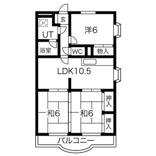 クローバーガーデンB【3階】の間取り
