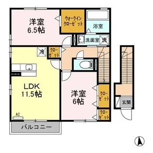 グリーン・リーフ熊倉 E【2階】の間取り