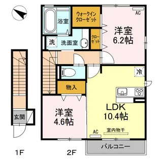 エンクレイン【2階】の間取り