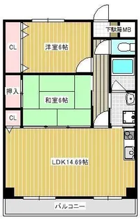 仲垣内ビル【4階】の間取り