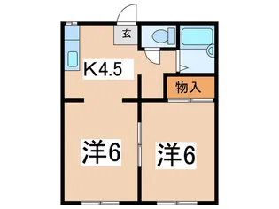 ヴェルコリン【1階】の間取り