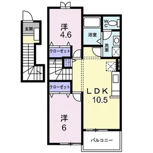 メゾンド・フロ-レ【2階】の間取り