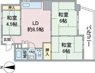 愛知県名古屋市守山区四軒家1【マンション】の間取り