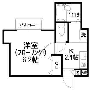 レジデンス芝富士【2階】の間取り
