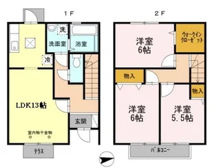 オークスコート西新在家の間取り