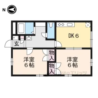 レオパレス堅田【1階】の間取り