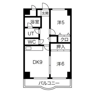 舘坂マンションB【2階】の間取り