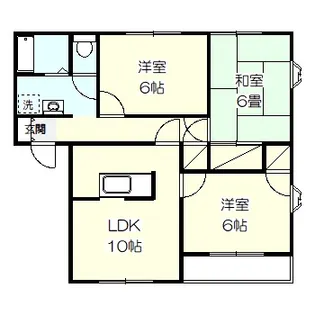 ハイツフロイデI【2階】の間取り