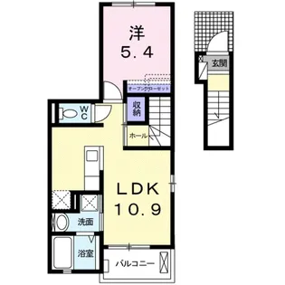 茨城県結城市大字結城【アパート】の間取り