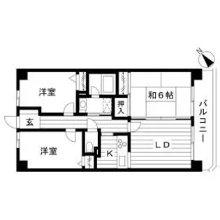 ダイアパレス千葉東金【12階】の間取り