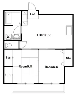 ヴィラ中川III【4階】の間取り