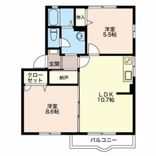 静岡県浜松市中央区鴨江2【アパート】の間取り