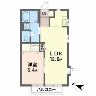 サザン ウィルII【2階】の間取り