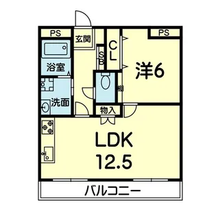 ラルジュ帯山【2階】の間取り