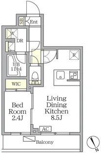 1LDKの間取り画像