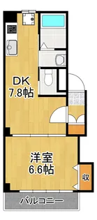 神奈川県川崎市中原区井田三舞町【マンション】の間取り