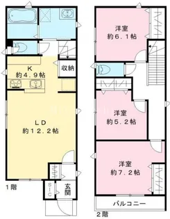 東京都新宿区北新宿4【一戸建】の間取り