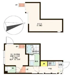 セレージャ青井【1階】の間取り