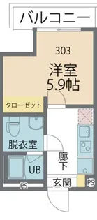 カインドネス横浜根岸【3階】の間取り