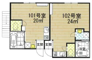 三幸荘【2階】の間取り