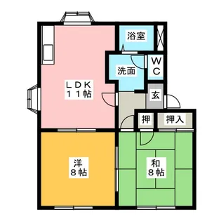 ガーデンハイツA【1階】の間取り