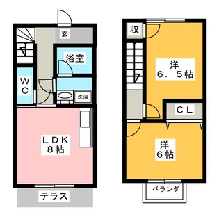 愛知県江南市五明町太子堂【一戸建】の間取り