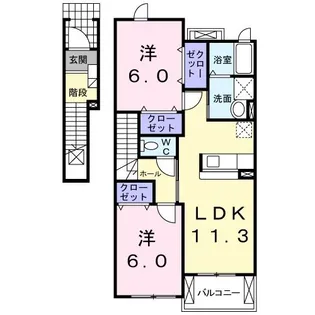 サンハイツ福知山I【2階】の間取り