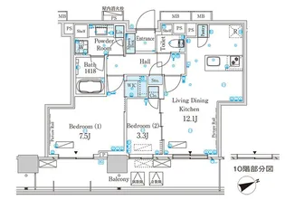 パークアクシス芝浦キャナル【9階】の間取り
