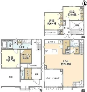 東京都世田谷区祖師谷1【一戸建】の間取り