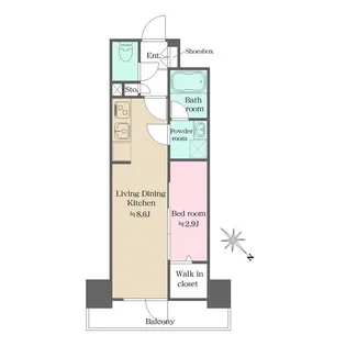 ウエリスアーバン大塚【2階】の間取り