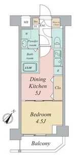 グランカーサ曳舟【4階】の間取り