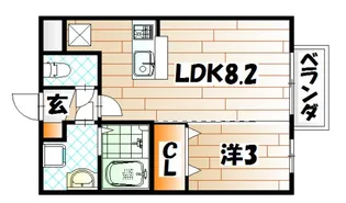 ファープレイス小倉西 B棟【2階】の間取り