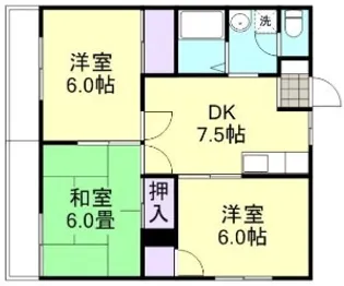 サンライズ上成【1階】の間取り