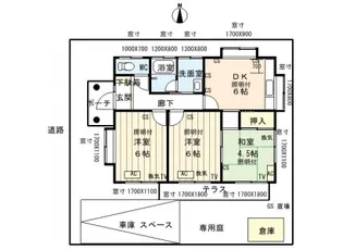 山口県岩国市門前町5【一戸建】の間取り