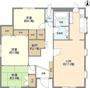 上の宮1丁目1階住宅部分【1階】の間取り