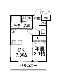 FORT SAKURA 椥辻【3階】の間取り