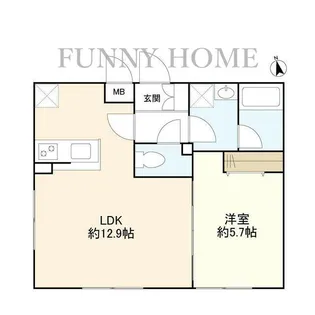 東京都世田谷区三軒茶屋1【マンション】の間取り