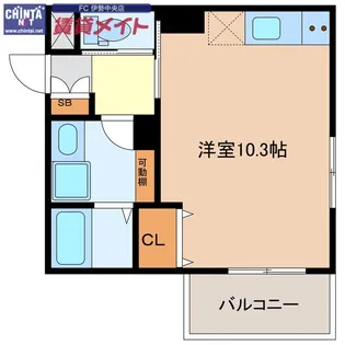 1Rの間取り画像