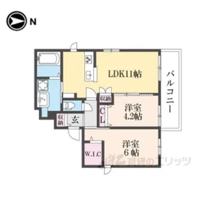 メルヴェイユ上押小路【3階】の間取り
